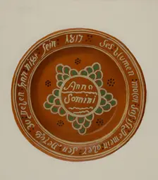 Pa. German Dish, c. 1936. Creator: Eugene Shellady