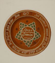 Pa. German Dish, c. 1936. Creator: Eugene Shellady