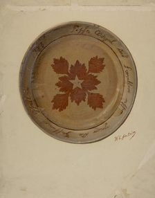 Pa. German Dish, c. 1936. Creator: William L Antrim