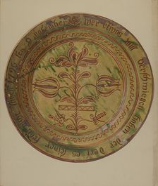 Pa. German Dish, c. 1936. Creator: William L. Antrim