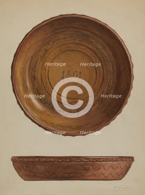 Pa. German Dish, c. 1937. Creator: Frank Fumagalli.