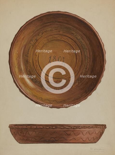 Pa. German Dish, c. 1937. Creator: Frank Fumagalli.