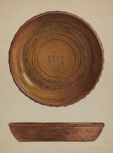 Pa. German Dish, c. 1937. Creator: Frank Fumagalli