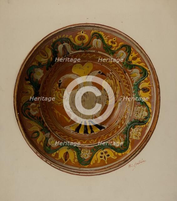 Pa. German Dish, c. 1938. Creator: William L Antrim.