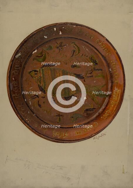 Pa. German Dish, c. 1938. Creator: William L Antrim.