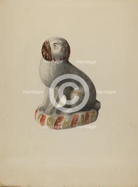 Pa. German Dog Figurine, c. 1937. Creator: Mina Lowry.