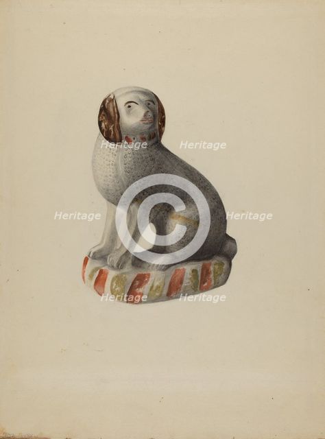 Pa. German Dog Figurine, c. 1937. Creator: Mina Lowry.