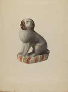 Pa. German Dog Figurine, c. 1937. Creator: Mina Lowry
