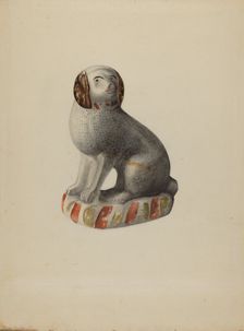 Pa. German Dog Figurine, c. 1937. Creator: Mina Lowry