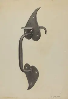 Pa. German Door Handle, c. 1938. Creator: Jack Staloff