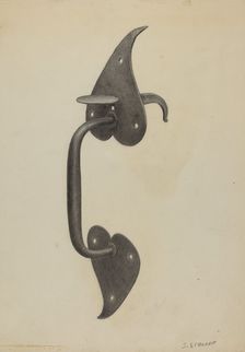 Pa. German Door Handle, c. 1938. Creator: Jack Staloff