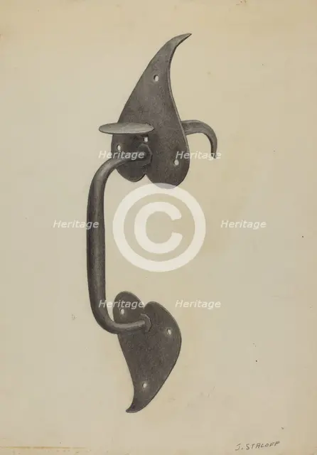 Pa. German Door Handle, c. 1938. Creator: Jack Staloff.