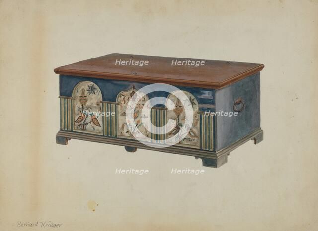 Pa. German Dower Chest, c. 1936. Creator: Bernard Krieger.