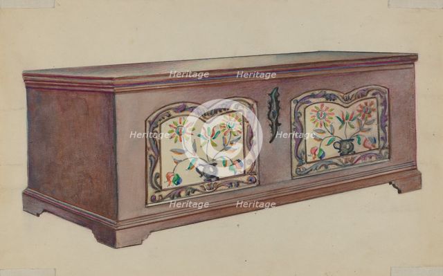 Pa. German Dower Chest, c. 1936. Creator: Fanchon Larzelere.