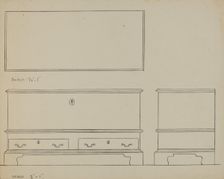 Pa. German Dower Chest, c. 1936. Creator: Joseph Rothenberg