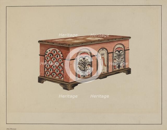 Pa. German Dower Chest, c. 1937. Creator: John Dieterich.