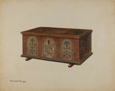 Pa. German Dower Chest, c. 1938. Creator: Bernard Krieger