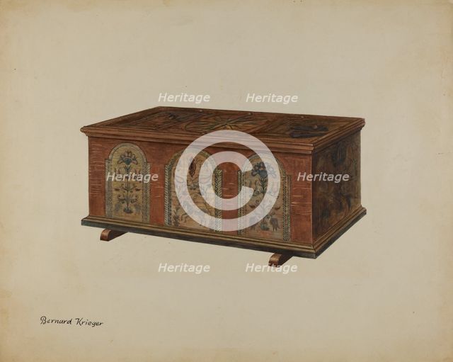 Pa. German Dower Chest, c. 1938. Creator: Bernard Krieger.