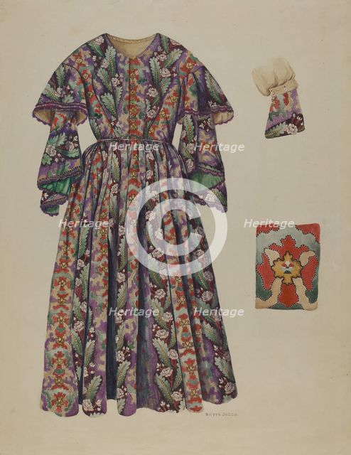 Pa. German Dress, 1935/1942. Creator: Betty Jacob.