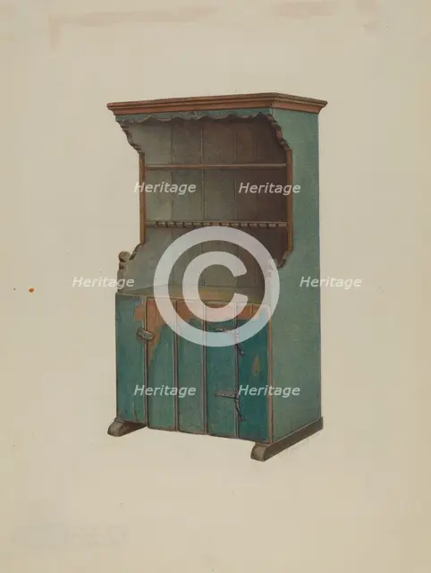 Pa. German Dresser, 1935/1942. Creator: Austin L. Davison.