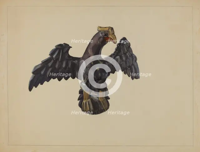 Pa. German Eagle Figure, c. 1936. Creator: Mina Lowry.