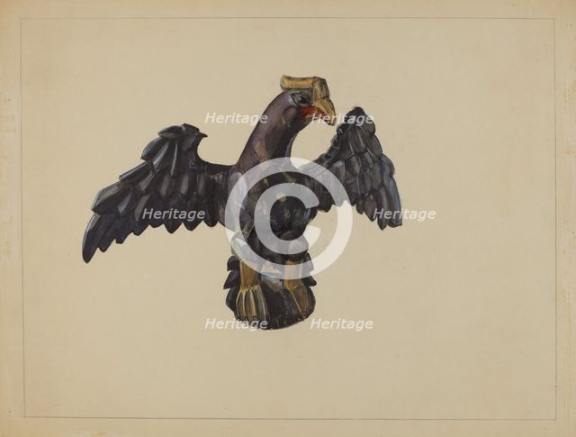 Pa. German Eagle Figure, c. 1936. Creator: Mina Lowry.
