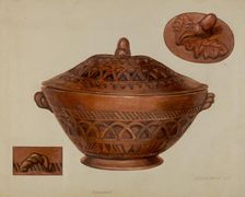 Pa. German Earthenware Bowl, c. 1938. Creator: Jessica Price