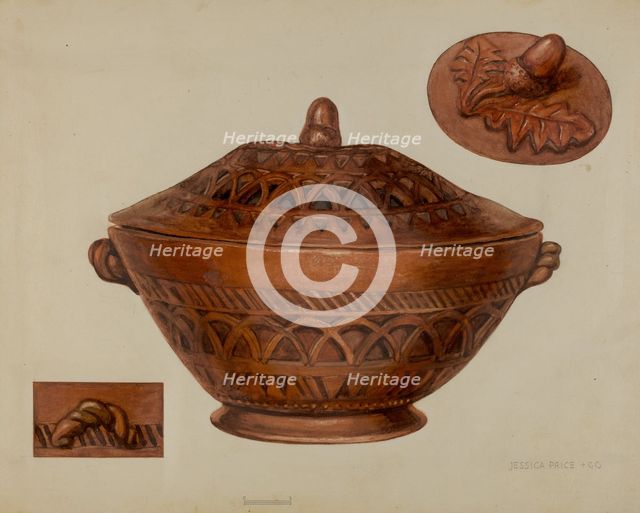 Pa. German Earthenware Bowl, c. 1938. Creator: Jessica Price.