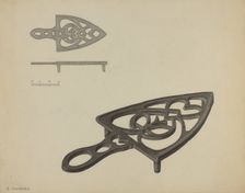 Pa. German Flat-iron Holder, c. 1938. Creator: Gordon Sanborn