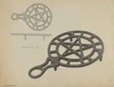 Pa. German Flat-iron Holder, c. 1938. Creator: Gordon Sanborn