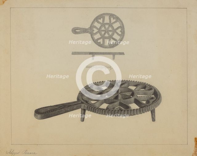 Pa. German Flat-iron Stand, 1935/1942. Creator: Filippo Porreca.
