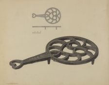 Pa. German Flatiron Holder, c. 1938. Creator: Salvatore Borrazzo