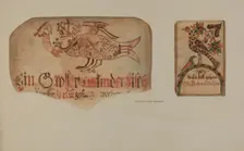 Pa. German Fractur Design, c. 1937. Creator: Charlotte Angus