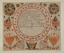 Pa. German Fraktur, 1935/1942. Creator: Albert J. Levone