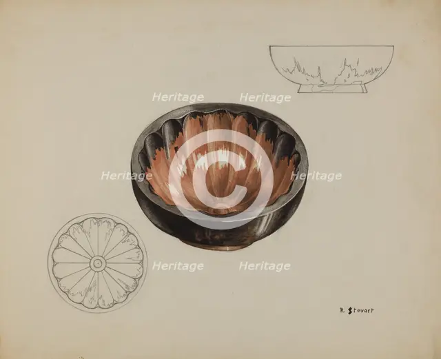 Pa. German Gelatin Mold, c. 1937. Creator: Robert Stewart.
