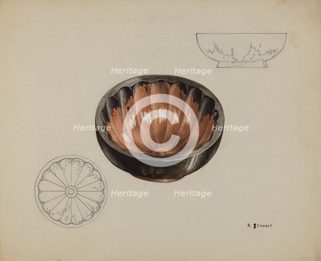 Pa. German Gelatin Mold, c. 1937. Creator: Robert Stewart.