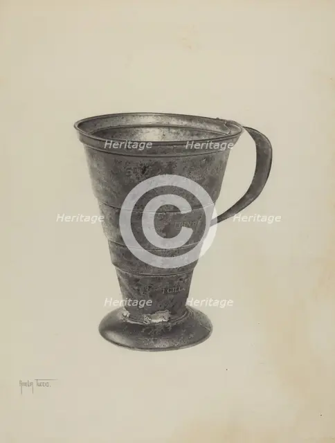 Pa. German Graduated Measure, c. 1939. Creator: Amelia Tuccio.