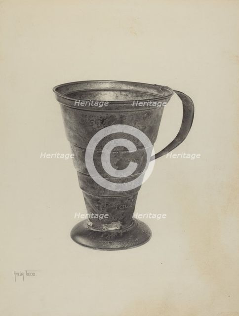 Pa. German Graduated Measure, c. 1939. Creator: Amelia Tuccio.