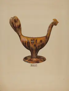 Pa. German Gravy Boat, c. 1938. Creator: Elmer G Anderson