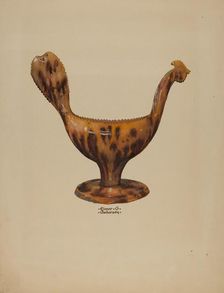 Pa. German Gravy Boat, c. 1938. Creator: Elmer G Anderson