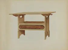Pa. German Hutch Table, c. 1936. Creator: Rex F Bush