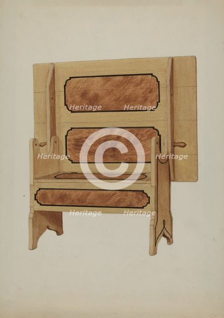 Pa. German Hutch Table, c. 1936. Creator: Rex F Bush.