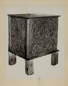 Pa. German Jamb Stove (Five Plate), c. 1936. Creator: Charles Von Urban