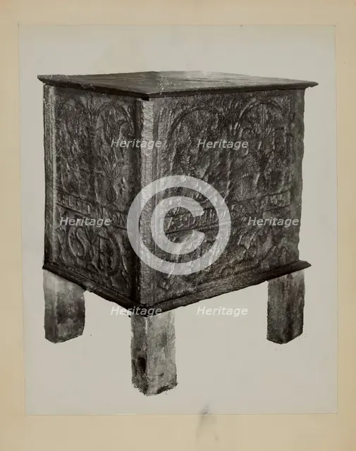 Pa. German Jamb Stove (Five Plate), c. 1936. Creator: Charles Von Urban.