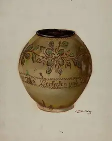 Pa. German Jar, 1936. Creator: Eugene Shellady