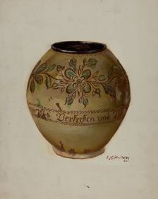 Pa. German Jar, 1936. Creator: Eugene Shellady