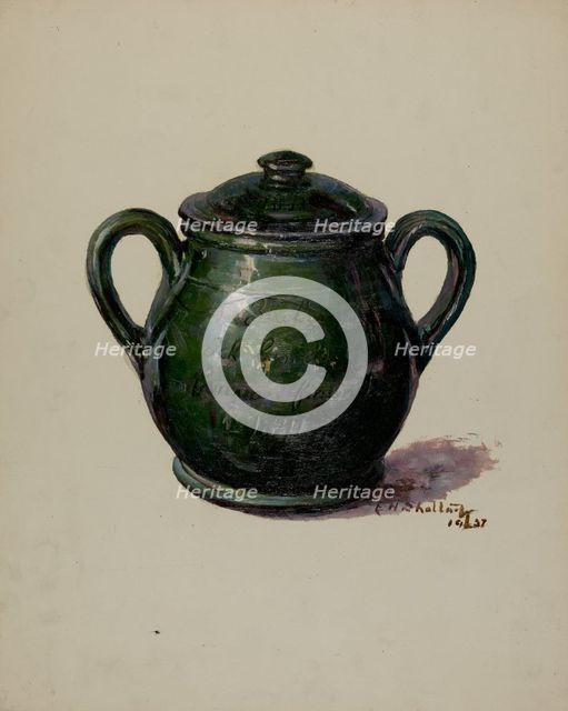 Pa. German Jar, 1937. Creator: Eugene Shellady.