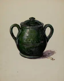 Pa. German Jar, 1937. Creator: Eugene Shellady
