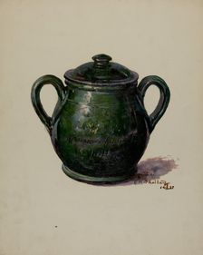 Pa. German Jar, 1937. Creator: Eugene Shellady