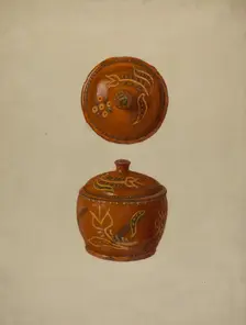 Pa. German Jar with Cover, c. 1937. Creator: Max Soltmann